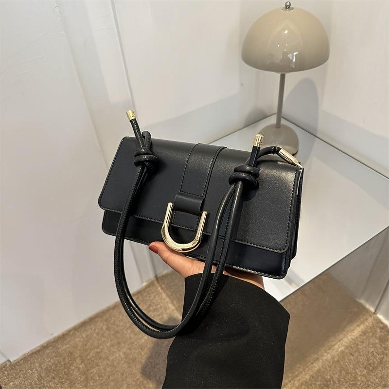 Minimalist Square Flap Shoulder Bag Vintage Bag