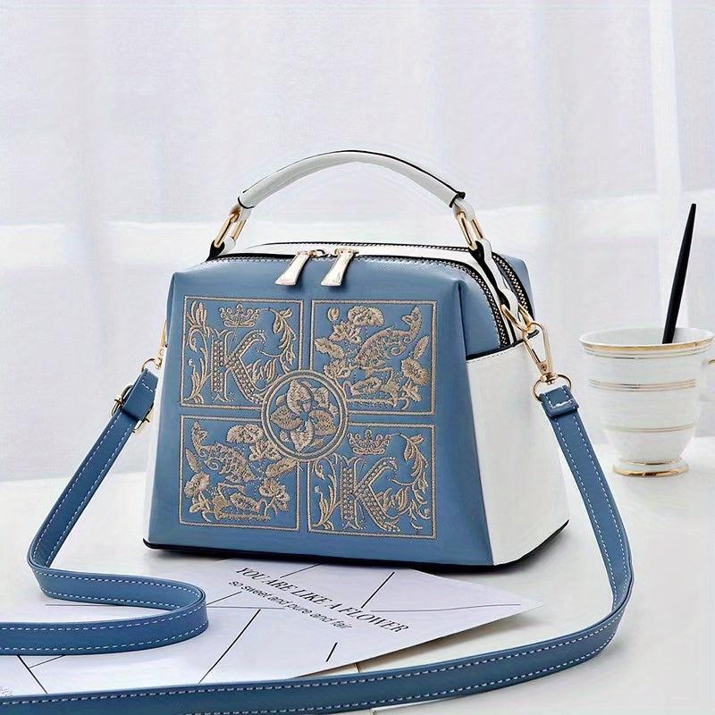 Textured Satchel Crossbody Bag