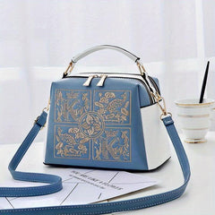 Textured Satchel Crossbody Bag