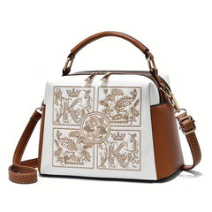 Textured Satchel Crossbody Bag