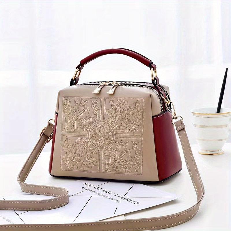 Textured Satchel Crossbody Bag