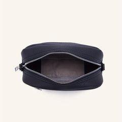 Detachable Strap Shoulder Bag Solid PU Leather Crossbody Bag Zipper Minimalist