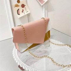 Colorblock Crossbody Bag Envelope Flap Shoulder Handbag