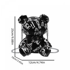 Graffiti Bear Coin Purse Crossbody Bag