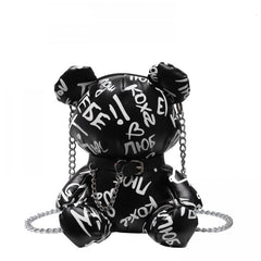 Graffiti Bear Coin Purse Crossbody Bag