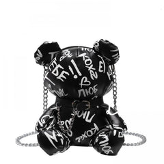 Graffiti Bear Coin Purse Crossbody Bag