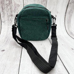 Corduroy Crossbody Bag Solid Zipper Square Purse
