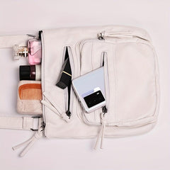 Vintage Crossbody Bag Zipper Purses Casual Shoulder Bag