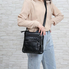 Vintage Crossbody Bag Zipper Purses Casual Shoulder Bag