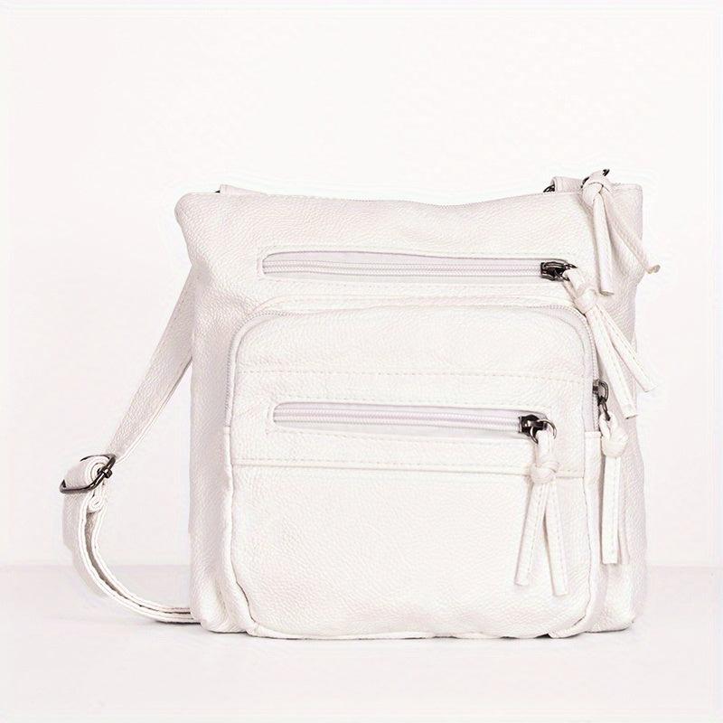 Vintage Crossbody Bag Zipper Purses Casual Shoulder Bag