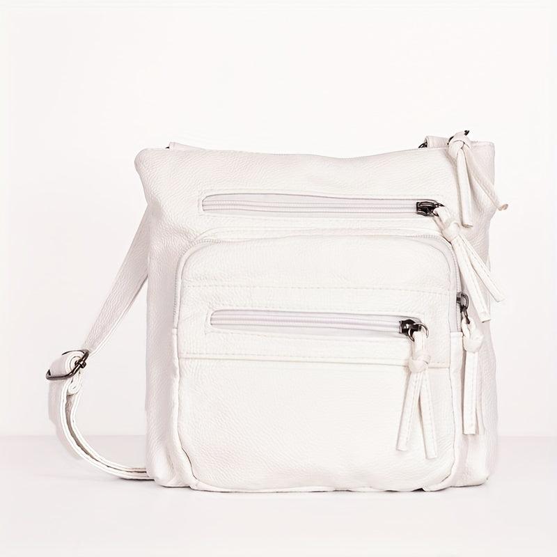 Vintage Crossbody Bag Zipper Purses Casual Shoulder Bag