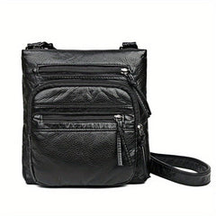 Vintage Crossbody Bag Zipper Purses Casual Shoulder Bag