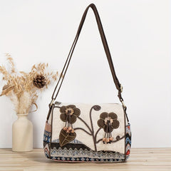 Vintage Ethnic Style Crossbody Bag Retro Bohemian Shoulder Bag