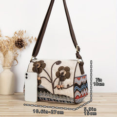 Vintage Ethnic Style Crossbody Bag Retro Bohemian Shoulder Bag