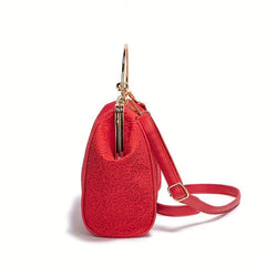 Vintage Crossbody Frame Bag Retro Kiss Lock Shoulder Bag