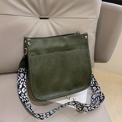 Leopard Crossbody Bag Vintage Square Purse For Women
