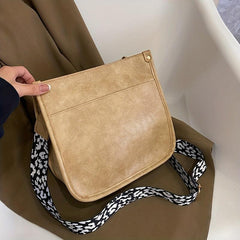 Leopard Crossbody Bag Vintage Square Purse For Women