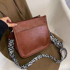 Leopard Crossbody Bag Vintage Square Purse For Women