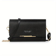 Letter Graphic Crossbody Bag Clutch Wallet Square Cell Phone Purse