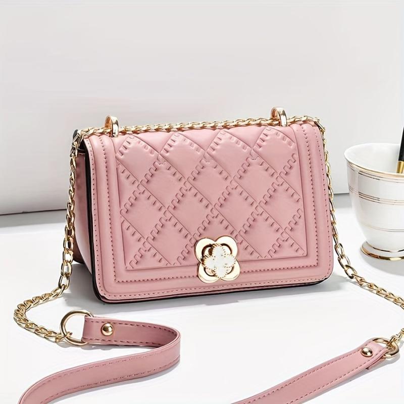 Rhombus Embossed Crossbody Bag Quilted Shoulder Bag