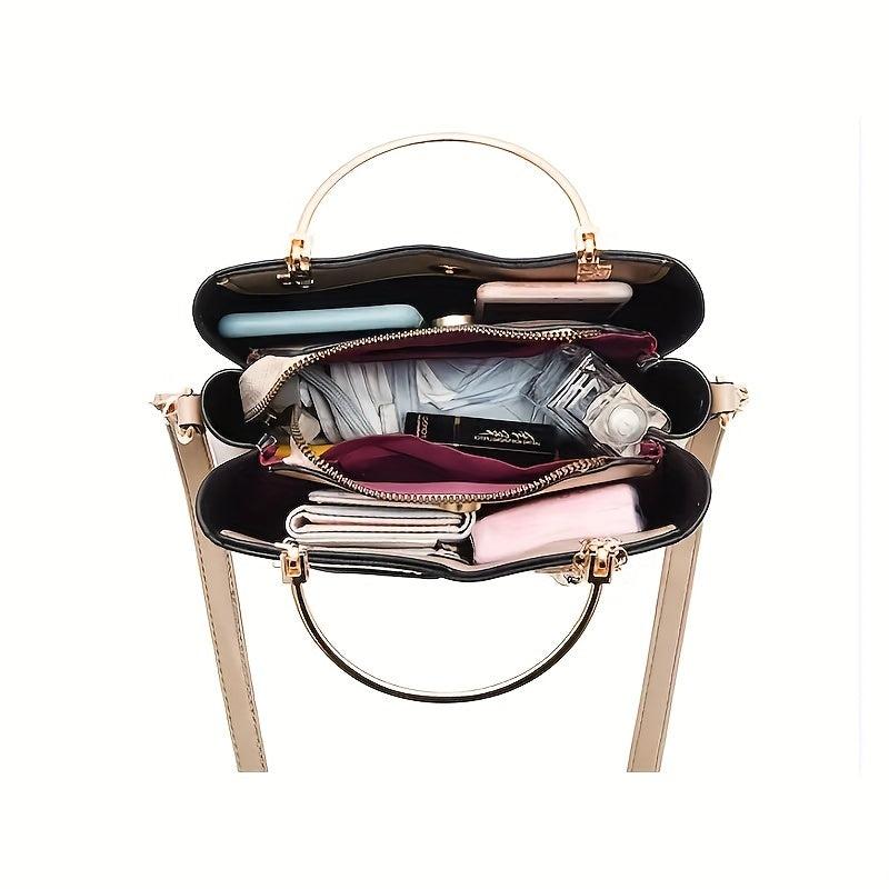 Colorblock Bucket Bag Classic Shoulder Bag For Work
