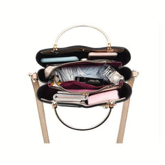 Colorblock Bucket Bag Classic Shoulder Bag For Work