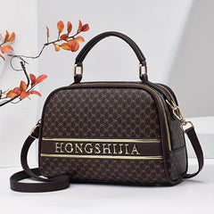 Vintage Top Handle Crossbody Bag PU Leather Satchel Bag Purse