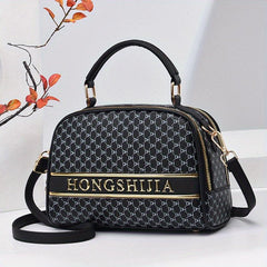 Vintage Top Handle Crossbody Bag PU Leather Satchel Bag Purse