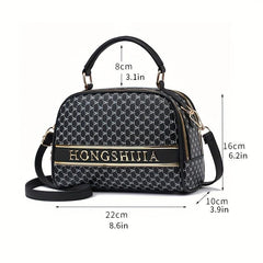 Vintage Top Handle Crossbody Bag PU Leather Satchel Bag Purse