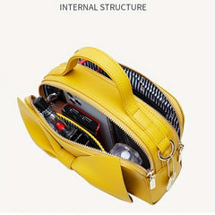 Solid Bowknot Crossbody Satchel Bag