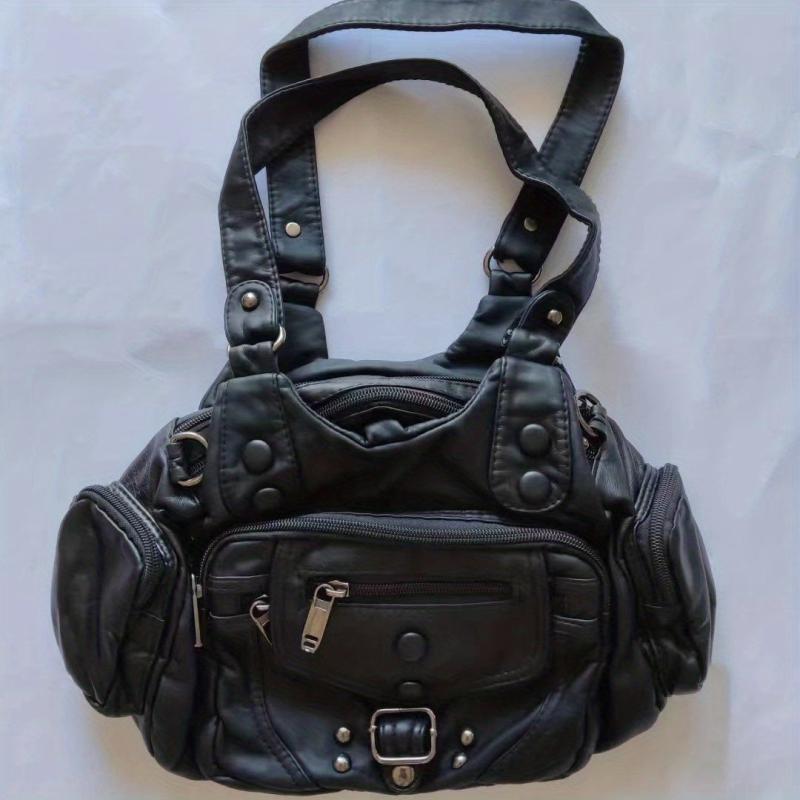 Large Capacity Crossbody Bag PU Leather Shoulder Handbag