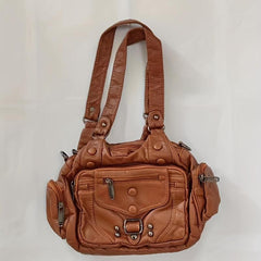 Large Capacity Crossbody Bag PU Leather Shoulder Handbag