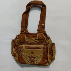 Large Capacity Crossbody Bag PU Leather Shoulder Handbag