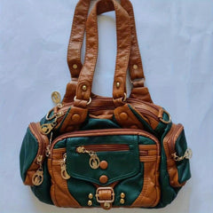 Large Capacity Crossbody Bag PU Leather Shoulder Handbag