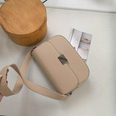 Square Flap Crossbody Bag PU Leather Shoulder Bag Women's Handbag
