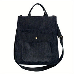 Large Capacity Corduroy Tote Bag Lightweight Shoulder Bag