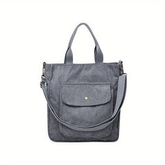 Large Capacity Corduroy Tote Bag Lightweight Shoulder Bag