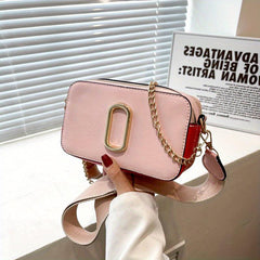 Metal Decor Crossbody Bag Stylish Purse Camera Shoulder Bag