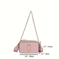 Metal Decor Crossbody Bag Stylish Purse Camera Shoulder Bag