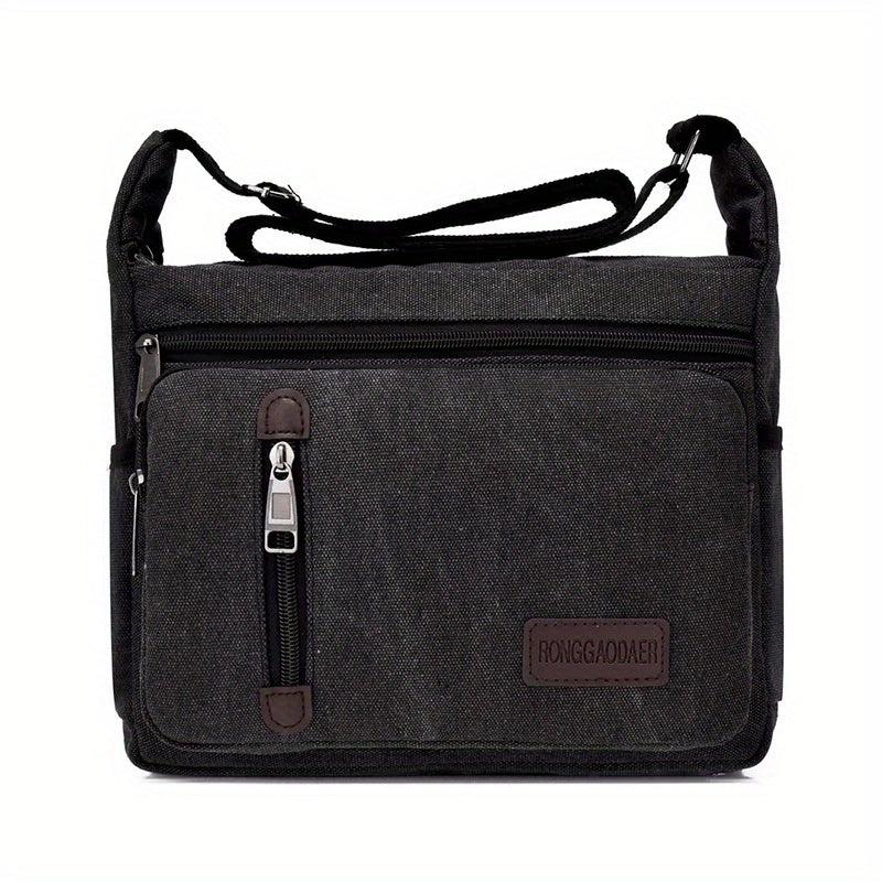 Functional Canvas Crossbody Bag Military Travel Hiking Shoulder Bag