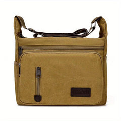 Functional Canvas Crossbody Bag Military Travel Hiking Shoulder Bag