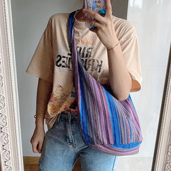 Canvas Crossbody Bag Large Women's Handbag