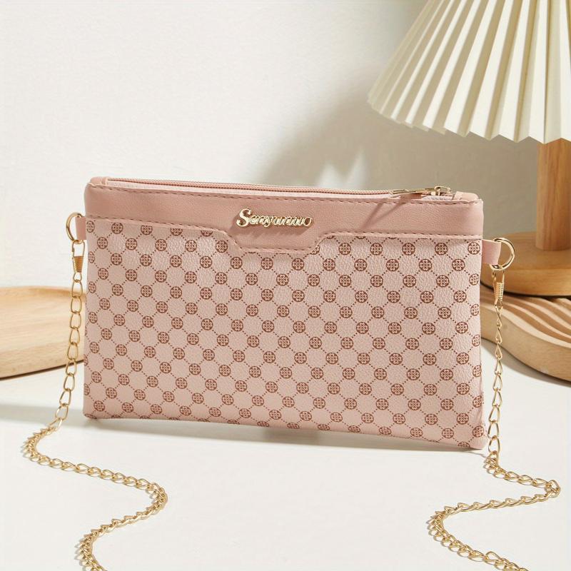 Polka Dot Crossbody Bag Chain Shoulder Square Purse