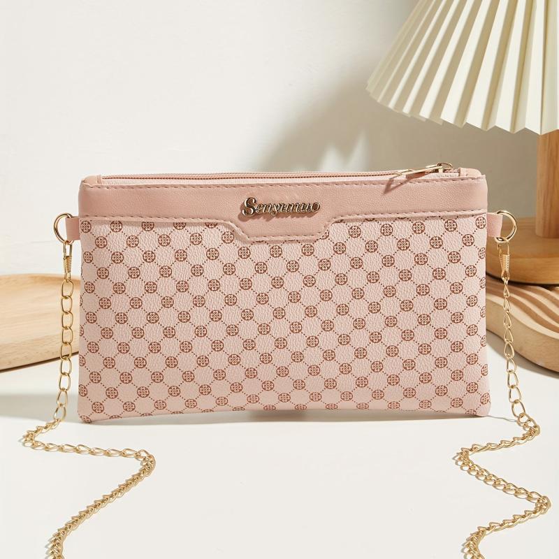 Polka Dot Crossbody Bag Chain Shoulder Square Purse