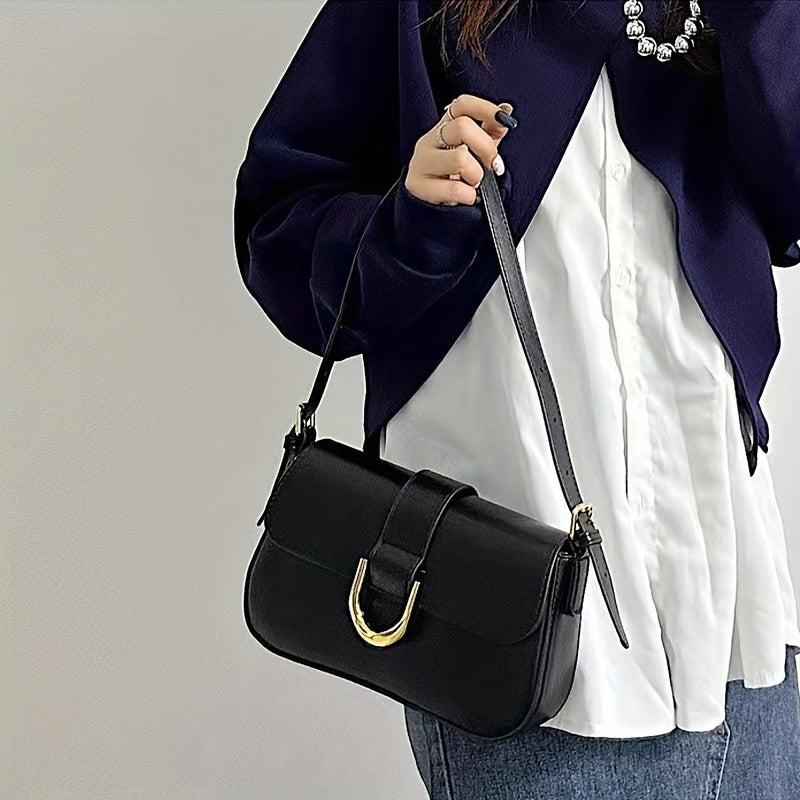Stylish Faux Leather Crossbody Bag Waterproof Underarm Bag
