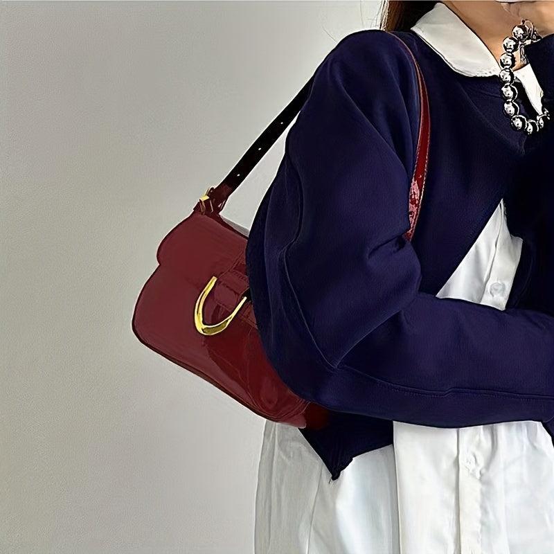 Stylish Faux Leather Crossbody Bag Waterproof Underarm Bag