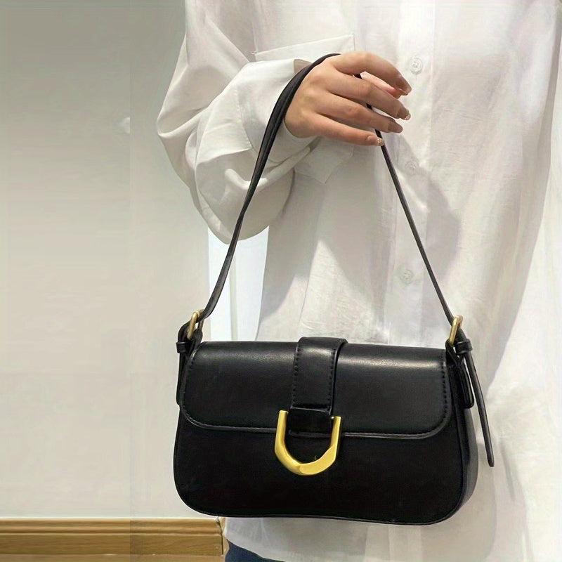 Stylish Faux Leather Crossbody Bag Waterproof Underarm Bag