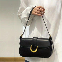 Stylish Faux Leather Crossbody Bag Waterproof Underarm Bag
