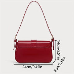 Stylish Faux Leather Crossbody Bag Waterproof Underarm Bag