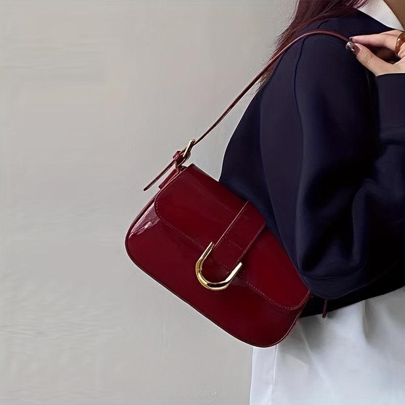 Stylish Faux Leather Crossbody Bag Waterproof Underarm Bag